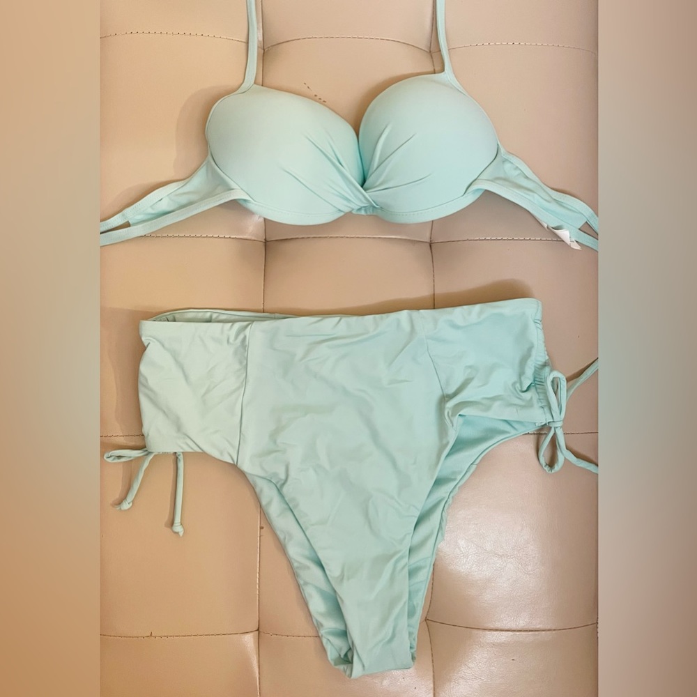 BIKINILAB turquoise high waisted bikini
